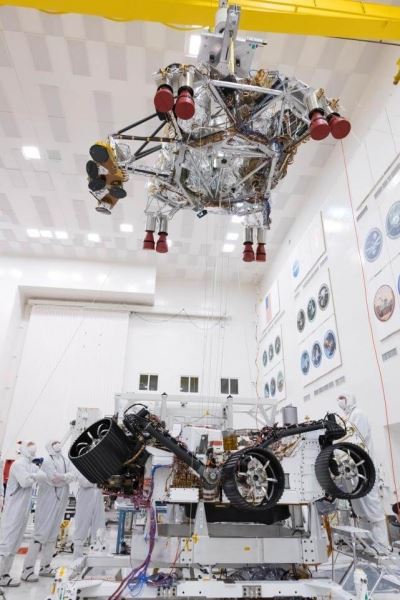 NASA тестирует разделение ступеней спуска марсохода Mars 2020
